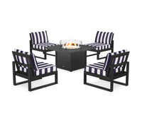 Thumbnail for Trex Eastport Modular 5-Piece Deep Seating Set with Square Fire Pit Table