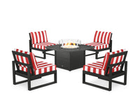 Thumbnail for Trex Eastport Modular 5-Piece Deep Seating Set with Yacht Club Fire Pit Table