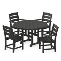 Thumbnail for POLYWOOD Lakeside 5 Piece Round Arm Chair Dining Set