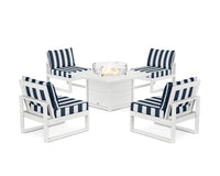Thumbnail for Trex Eastport Modular 5-Piece Deep Seating Set with Square Fire Pit Table