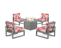 Thumbnail for Trex Eastport Modular 5-Piece Deep Seating Set with Square Fire Pit Table
