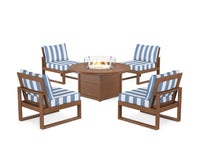 Thumbnail for Trex Eastport Modular 5-Piece Deep Seating Set with Round Fire Pit Table