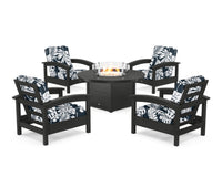 Thumbnail for Trex Rockport 5-Piece Deep Seating Set with Round Fire Pit Table