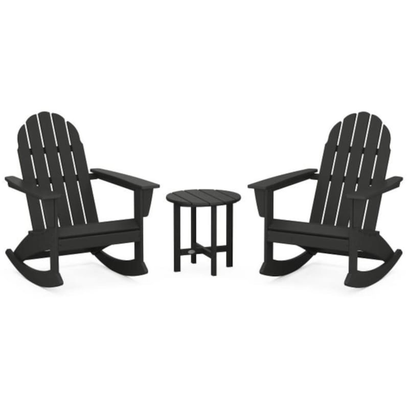 POLYWOOD Vineyard 3 Piece Adirondack Rocking Chair Set