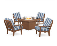 Thumbnail for Trex Cape Cod 5-Piece Deep Seating Set with Fire Pit Table