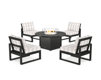 Thumbnail for Trex Eastport Modular 5-Piece Deep Seating Set with Round Fire Pit Table