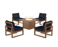 Thumbnail for Trex Eastport Modular 5-Piece Deep Seating Set with Yacht Club Fire Pit Table