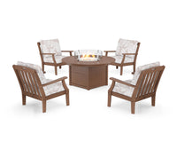 Thumbnail for Trex Yacht Club 5-Piece Deep Seating Set with Round Fire Pit Table