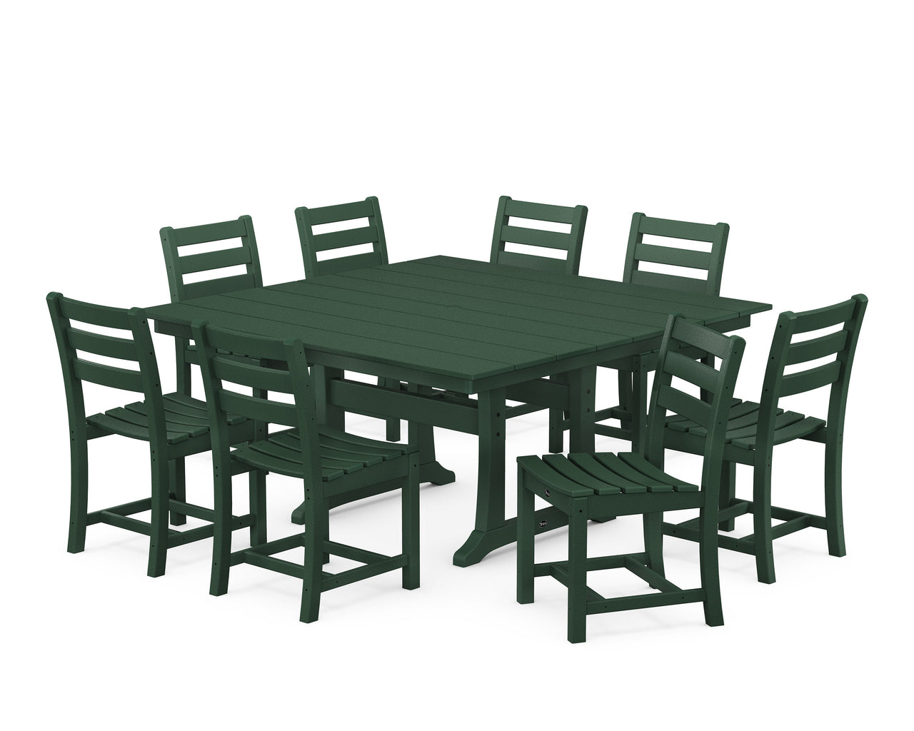 Trex Monterey Bay 9-Piece Farmhouse Trestle Dining Set