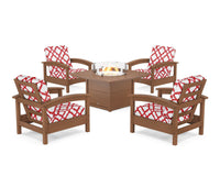 Thumbnail for Trex Rockport 5-Piece Deep Seating Set with Square Fire Pit Table