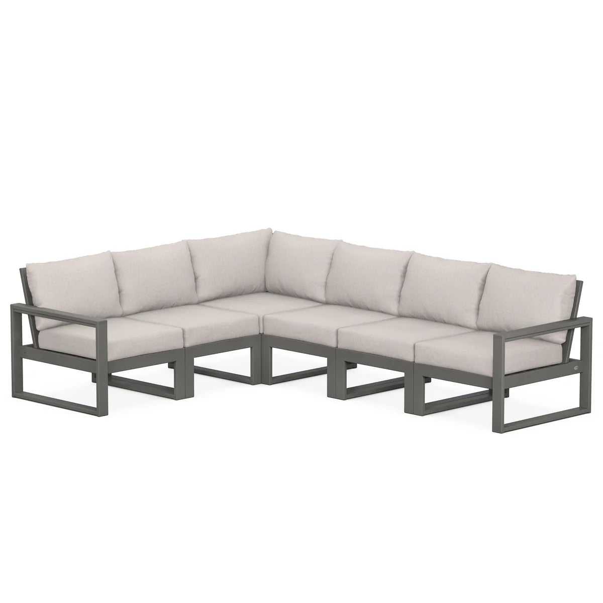 POLYWOOD Edge 6 Piece Modular Deep Seating Set