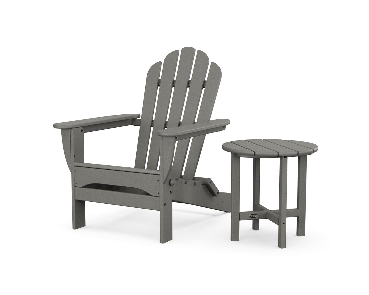 Trex Monterey Bay Folding Adirondack Chair with Side Table