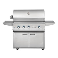 Thumbnail for Delta Heat 38-Inch 3-Burner Gas Grill with Infrared Rotisserie Burner On Cart