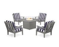 Thumbnail for Trex Yacht Club 5-Piece Deep Seating Set with Fire Pit Table