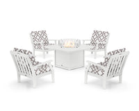 Thumbnail for Trex Yacht Club 5-Piece Deep Seating Set with Fire Pit Table