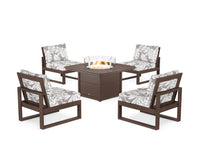 Thumbnail for Trex Eastport Modular 5-Piece Deep Seating Set with Yacht Club Fire Pit Table