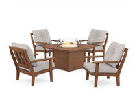 Thumbnail for Trex Cape Cod 5-Piece Deep Seating Set with Fire Pit Table