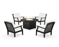Thumbnail for Trex Yacht Club 5-Piece Deep Seating Set with Round Fire Pit Table
