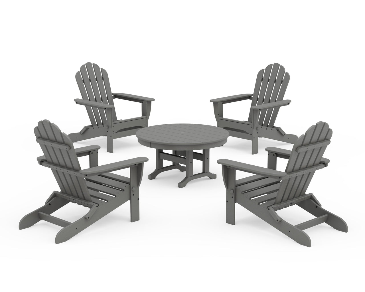Trex 5-Piece Monterey Bay Folding Adirondack Chair Conversation Group