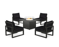 Thumbnail for Trex Eastport Modular 5-Piece Deep Seating Set with Yacht Club Fire Pit Table