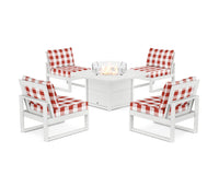 Thumbnail for Trex Eastport Modular 5-Piece Deep Seating Set with Yacht Club Fire Pit Table