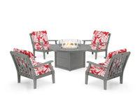 Thumbnail for Trex Yacht Club 5-Piece Deep Seating Set with Round Fire Pit Table