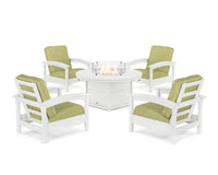 Thumbnail for Trex Rockport 5-Piece Deep Seating Set with Round Fire Pit Table