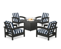 Thumbnail for Trex Rockport 5-Piece Deep Seating Set with Square Fire Pit Table