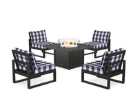 Thumbnail for Trex Eastport Modular 5-Piece Deep Seating Set with Square Fire Pit Table