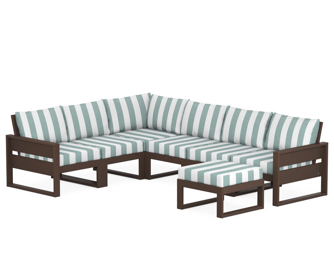Trex Eastport 6-Piece Sectional with Ottoman