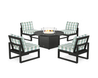 Thumbnail for Trex Eastport Modular 5-Piece Deep Seating Set with Round Fire Pit Table