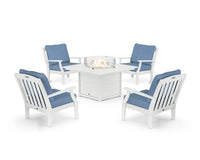 Thumbnail for Trex Yacht Club 5-Piece Deep Seating Set with Square Fire Pit Table