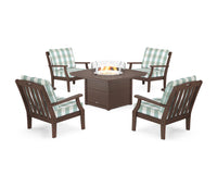 Thumbnail for Trex Yacht Club 5-Piece Deep Seating Set with Fire Pit Table