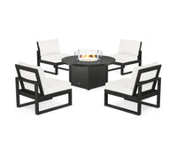Thumbnail for Trex Eastport Modular 5-Piece Deep Seating Set with Round Fire Pit Table