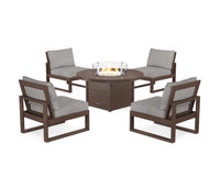 Thumbnail for Trex Eastport Modular 5-Piece Deep Seating Set with Round Fire Pit Table