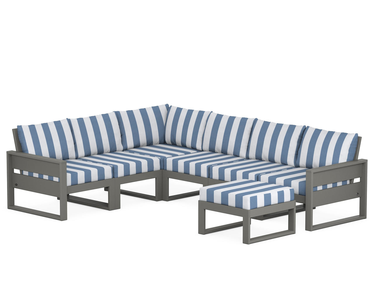 Trex Eastport 6-Piece Sectional with Ottoman