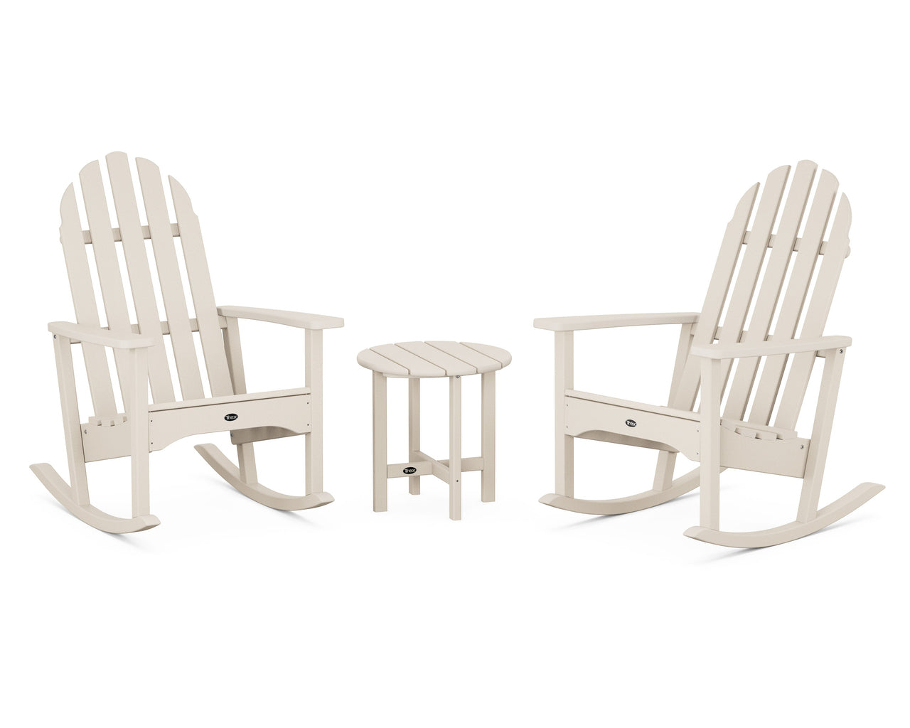 Trex Cape Cod 3-Piece Adirondack Rocker Set - Sand Castle