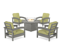 Thumbnail for Trex Rockport 5-Piece Deep Seating Set with Round Fire Pit Table