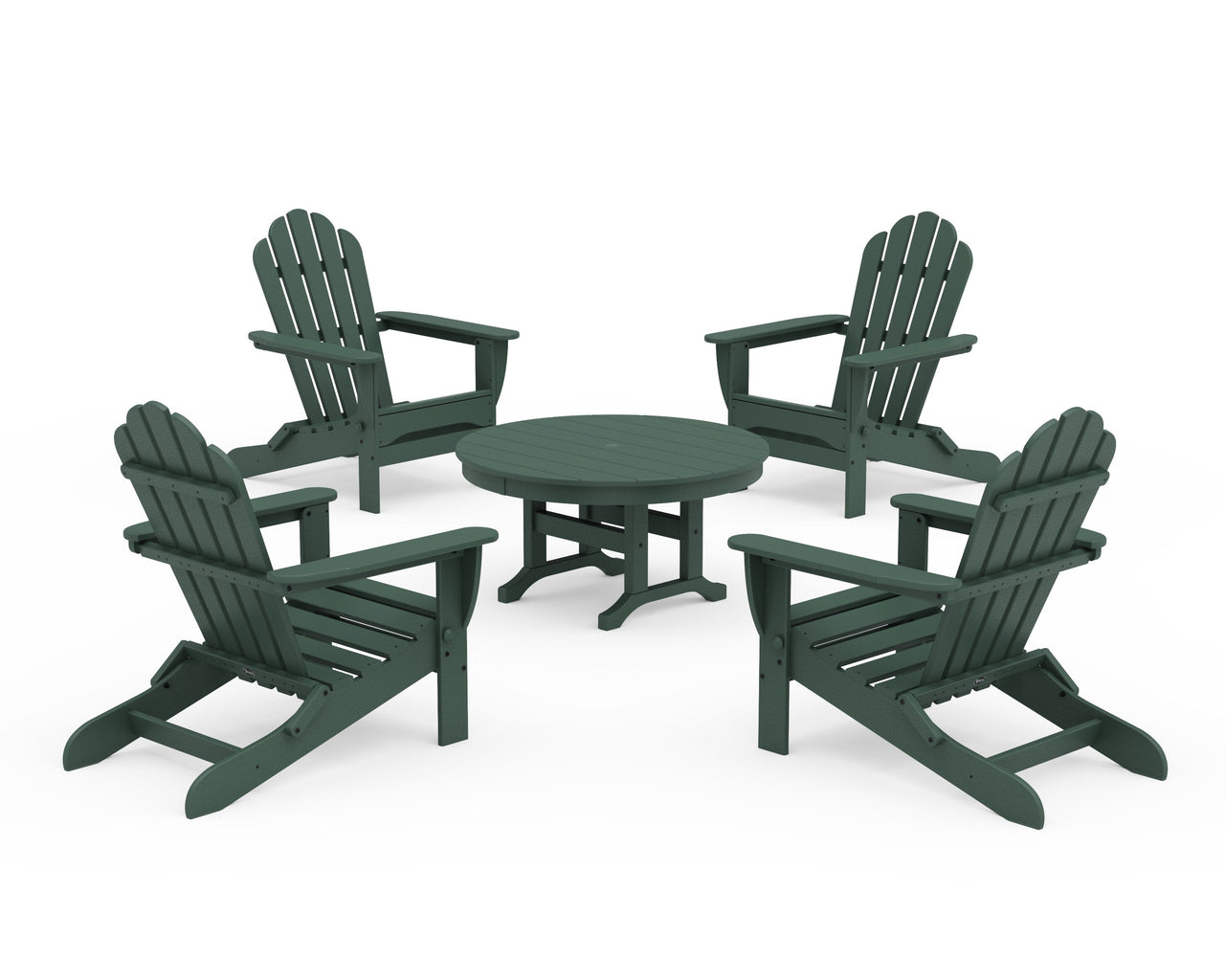 Trex 5-Piece Monterey Bay Folding Adirondack Chair Conversation Group