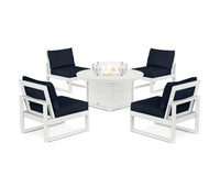 Thumbnail for Trex Eastport Modular 5-Piece Deep Seating Set with Round Fire Pit Table