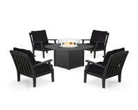 Thumbnail for Trex Yacht Club 5-Piece Deep Seating Set with Fire Pit Table