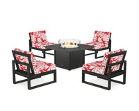 Thumbnail for Trex Eastport Modular 5-Piece Deep Seating Set with Square Fire Pit Table