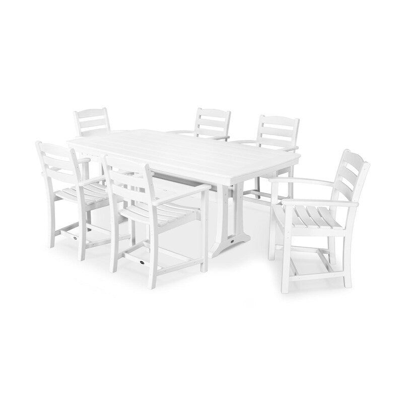 POLYWOOD La Casa Cafe 7 Piece Arm Chair Dining Set