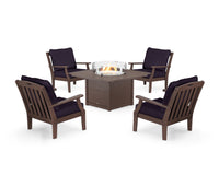 Thumbnail for Trex Yacht Club 5-Piece Deep Seating Set with Square Fire Pit Table