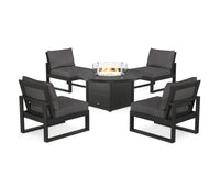 Thumbnail for Trex Eastport Modular 5-Piece Deep Seating Set with Round Fire Pit Table