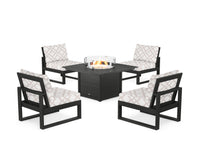 Thumbnail for Trex Eastport Modular 5-Piece Deep Seating Set with Square Fire Pit Table