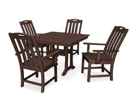 Thumbnail for Trex Yacht Club 5-Piece Farmhouse Trestle Arm Chair Dining Set