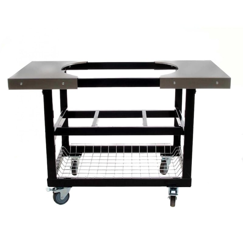Primo Steel Cart With Stainless Steel Side Tables