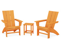 Thumbnail for POLYWOOD Modern 3-Piece Curveback Adirondack Set with Long Island 18
