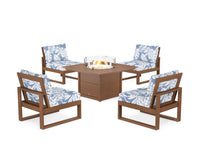 Thumbnail for Trex Eastport Modular 5-Piece Deep Seating Set with Square Fire Pit Table
